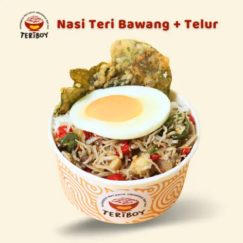 Nasi Teri Medan Bawang Telur
